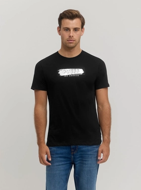 UV protection layer Black Metallic Logo T-Shirt