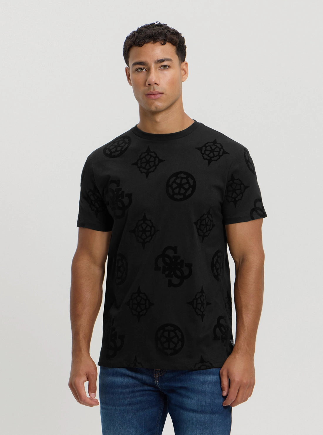 Black Peony Print T-Shirt AntiMicrobialLining