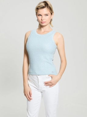 Summer Polo Blue Alexia Sequins Tank Top