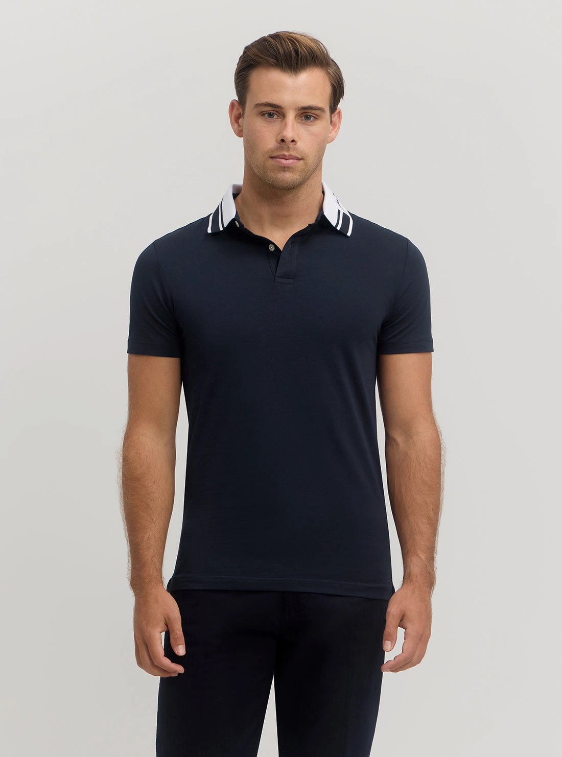 Blue Nolan Short Sleeve Polo T-Shirt hypoallergenic material