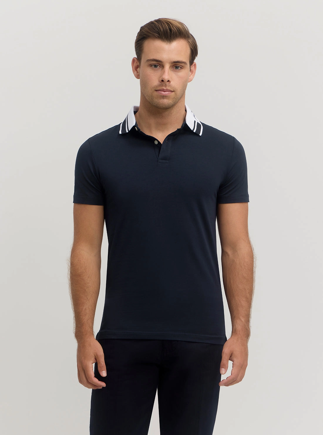 Summer Dress Blue Nolan Short Sleeve Polo T-Shirt