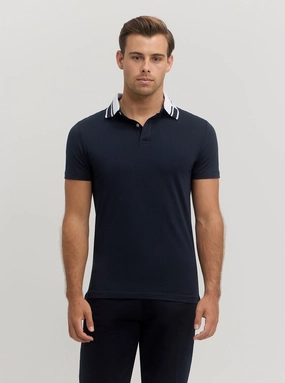 Summer Dress Blue Nolan Short Sleeve Polo T-Shirt