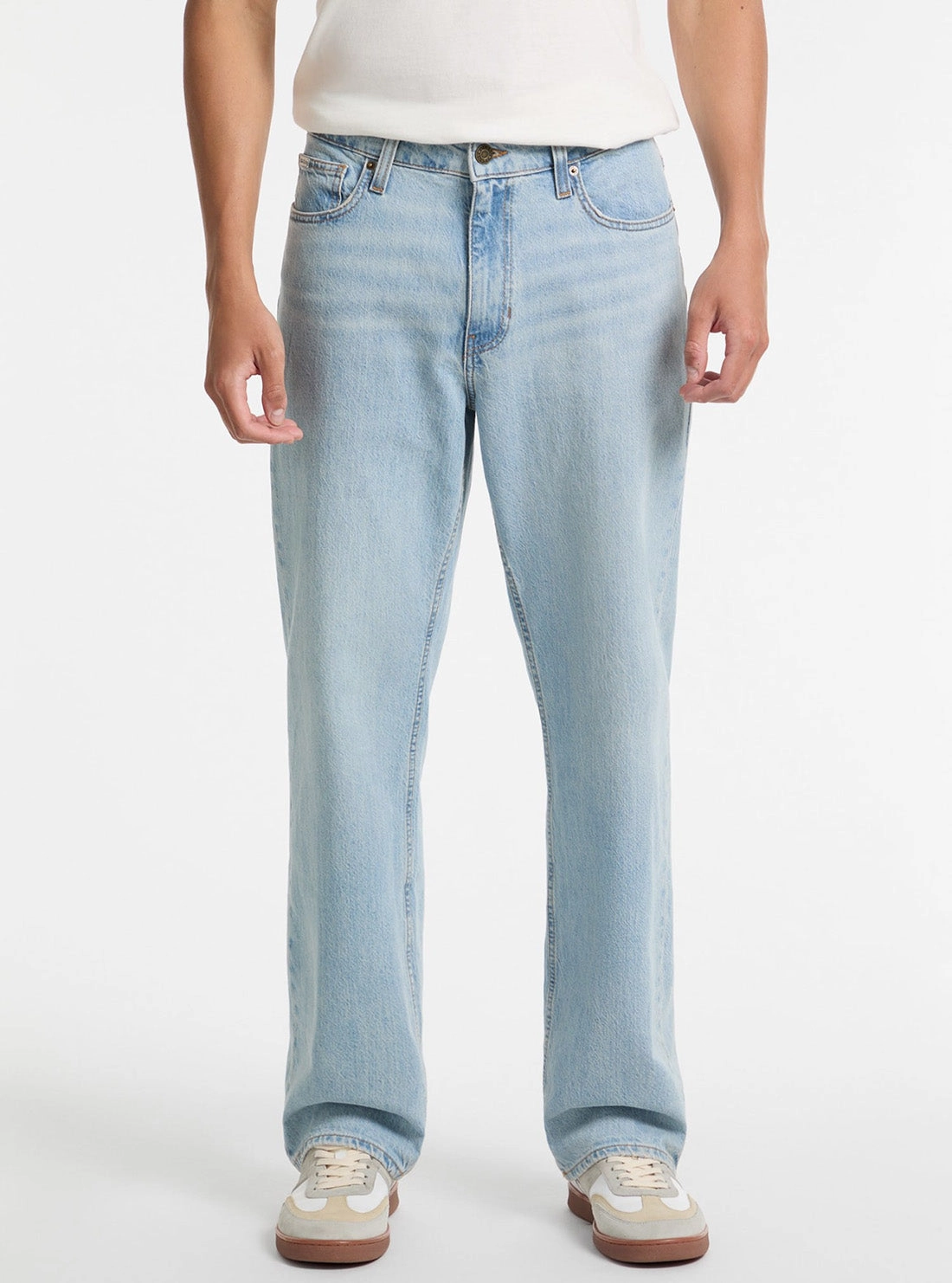 Guess Jeans Eco G15 Relaxed Tapered Jeans in Light Wash Customizable Hem Options