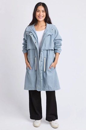 Elm Bennet Denim Parker Blue White Stripe Fade Resistant Dye mesh ventilation