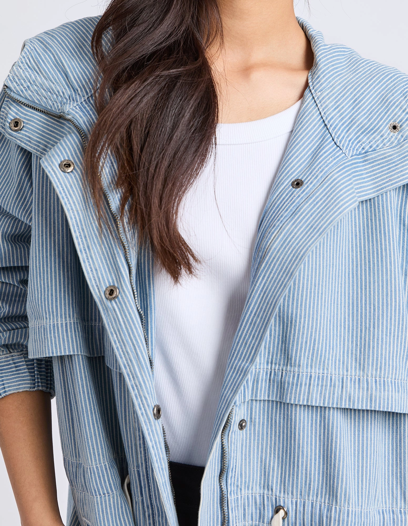 Elm Bennet Denim Parker Blue White Stripe Modular Attachments