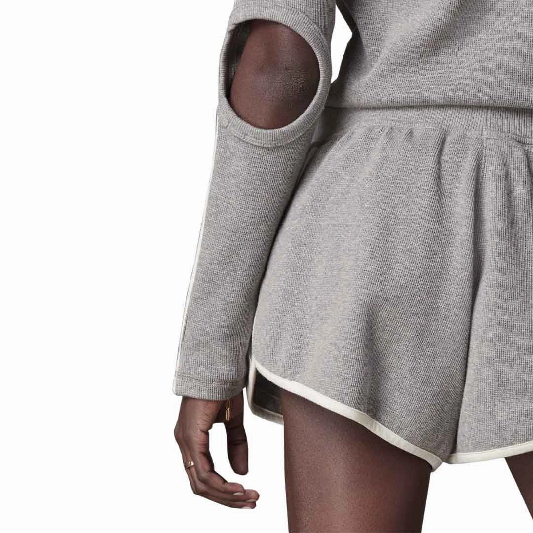 All Around Fit Secure Waistband adidas - Women's Blue Version Waffle Shorts (HE1473)