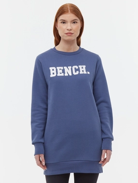 Flexible Comfort Anti Snag Threadwork Urlenne Collegiate Logo Crew Neck Sweatshirt Dress