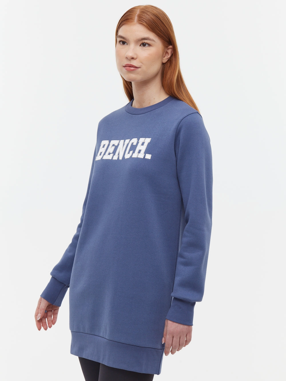 Elastic waist Urlenne Collegiate Logo Crew Neck Sweatshirt Dress