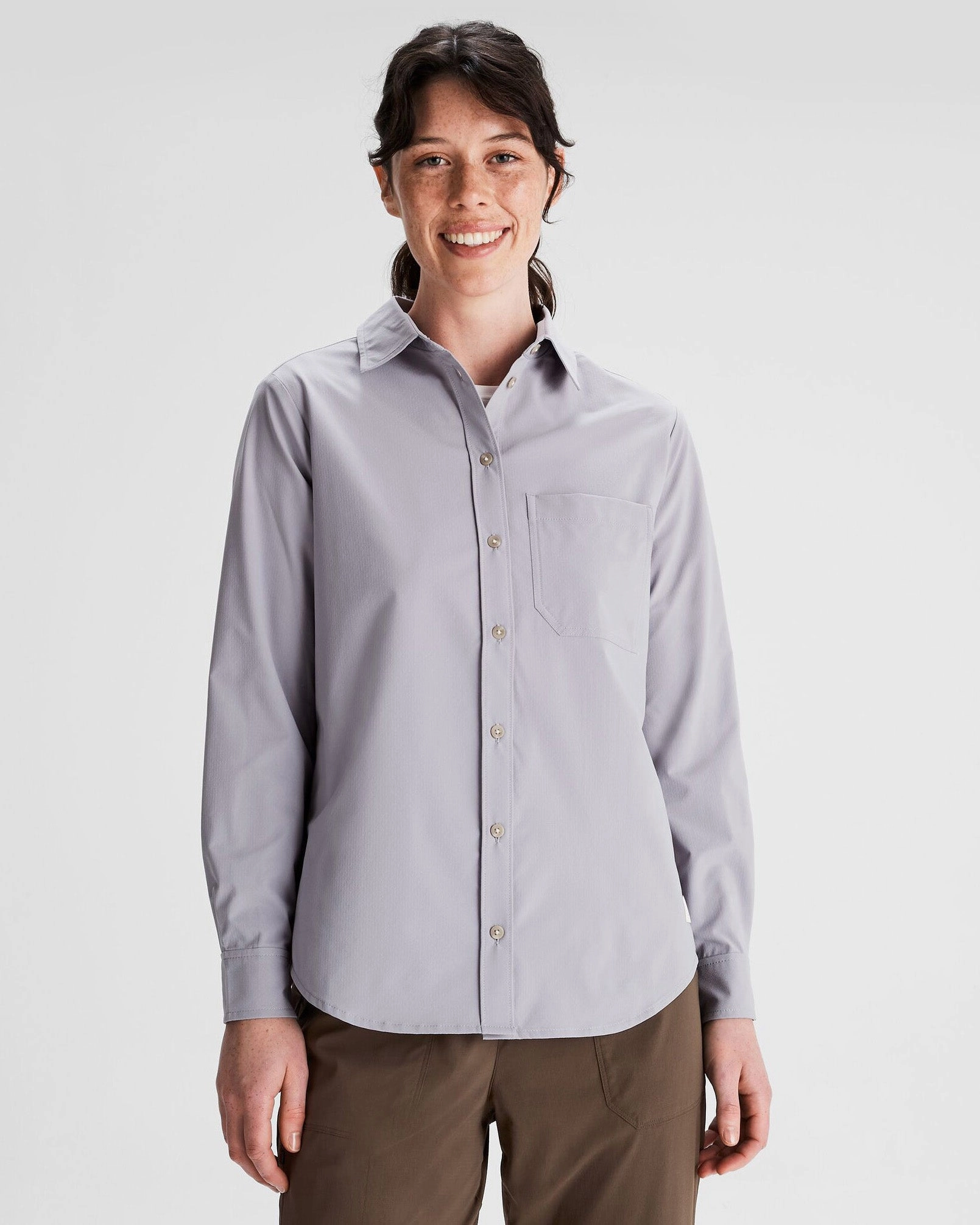Relaxed Look Women's Corsair Long Sleeve Shirt - Light Haze