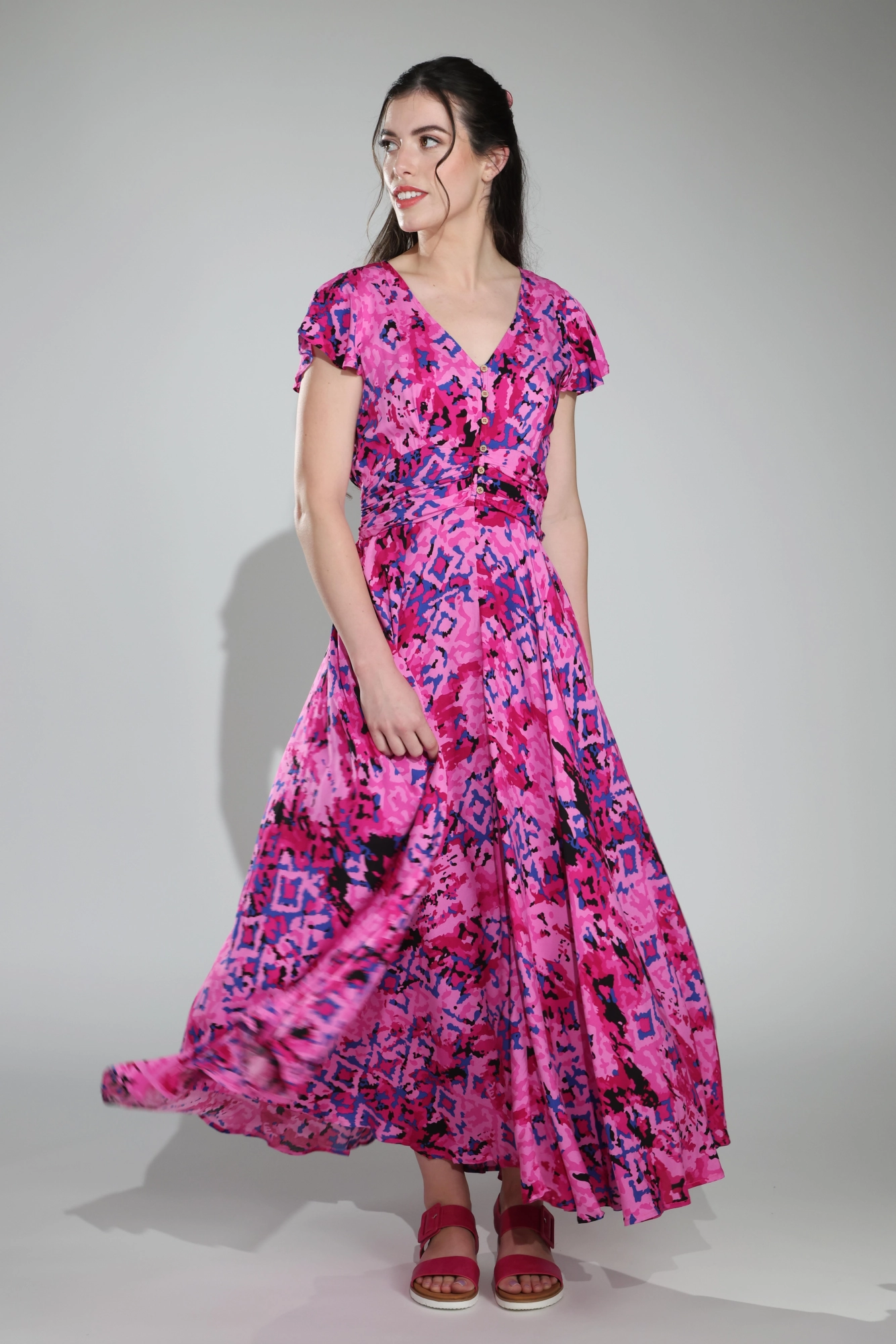 Quick-Dry Maxi Dress | MULTI PINK | 0029C1