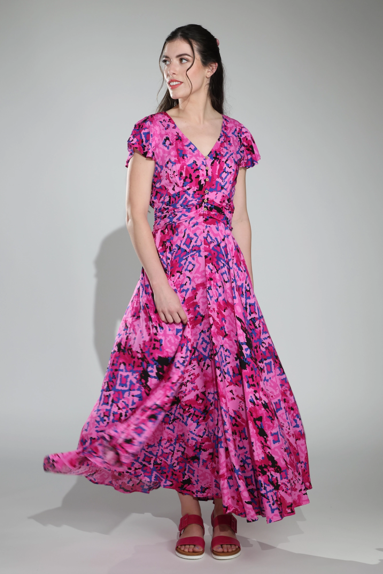 Work Favorite Maxi Dress | MULTI PINK | 0029C1