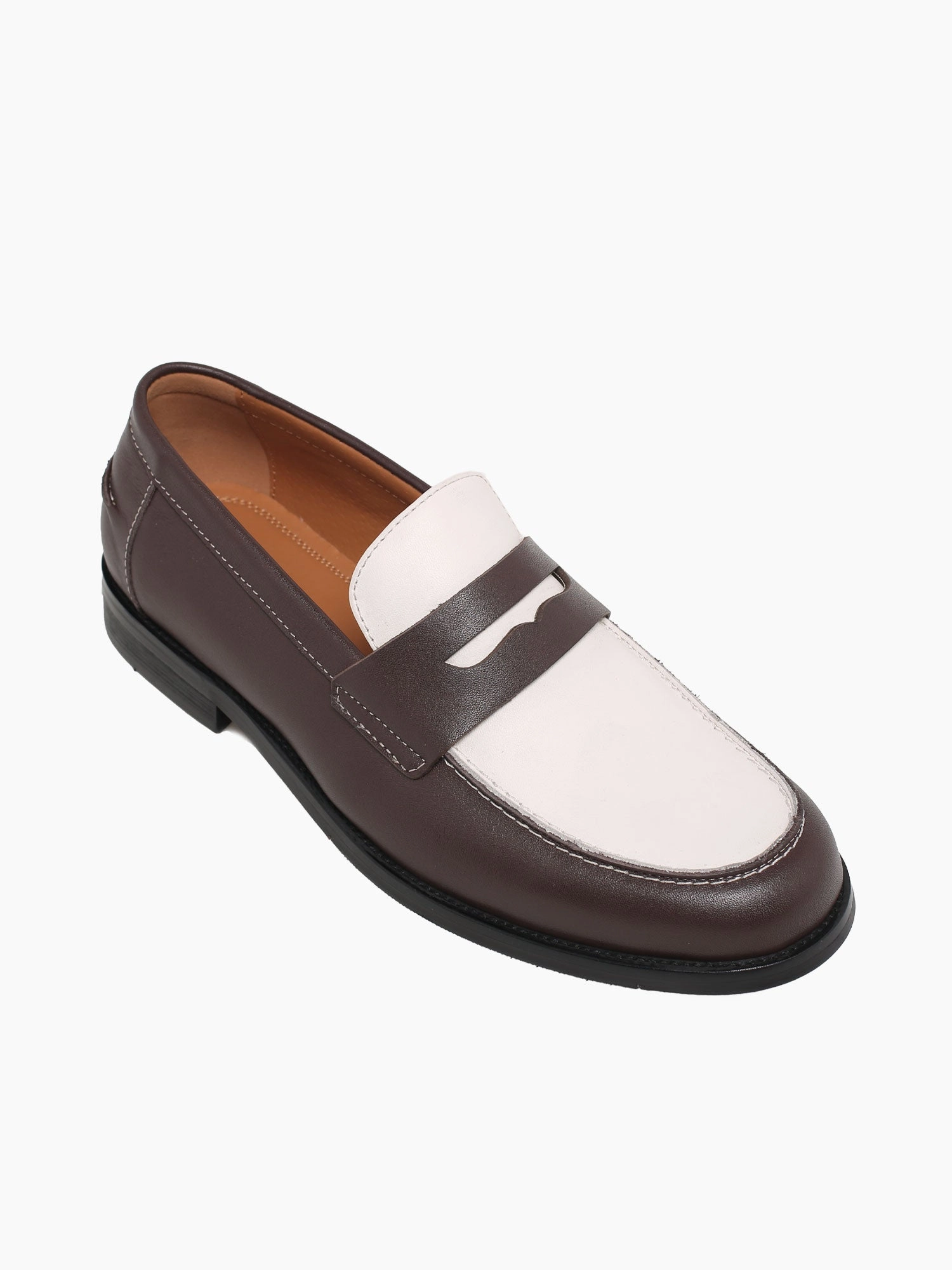 Toe Ease Quick Wipe Brendan Brown White calf leather