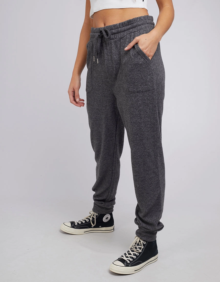 Durable Elastic Silent Theory Luxe Jogger Charcoal