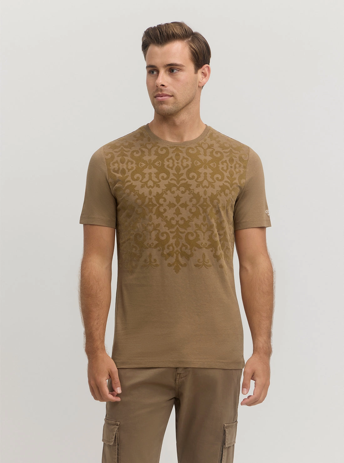 Brown Flock T-Shirt Noise Reduced Zipper Hypoallergenic Fiber