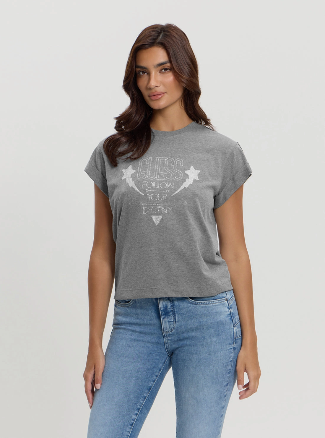 ErgonomicShape Moisture Management Eco Grey Strass T-Shirt