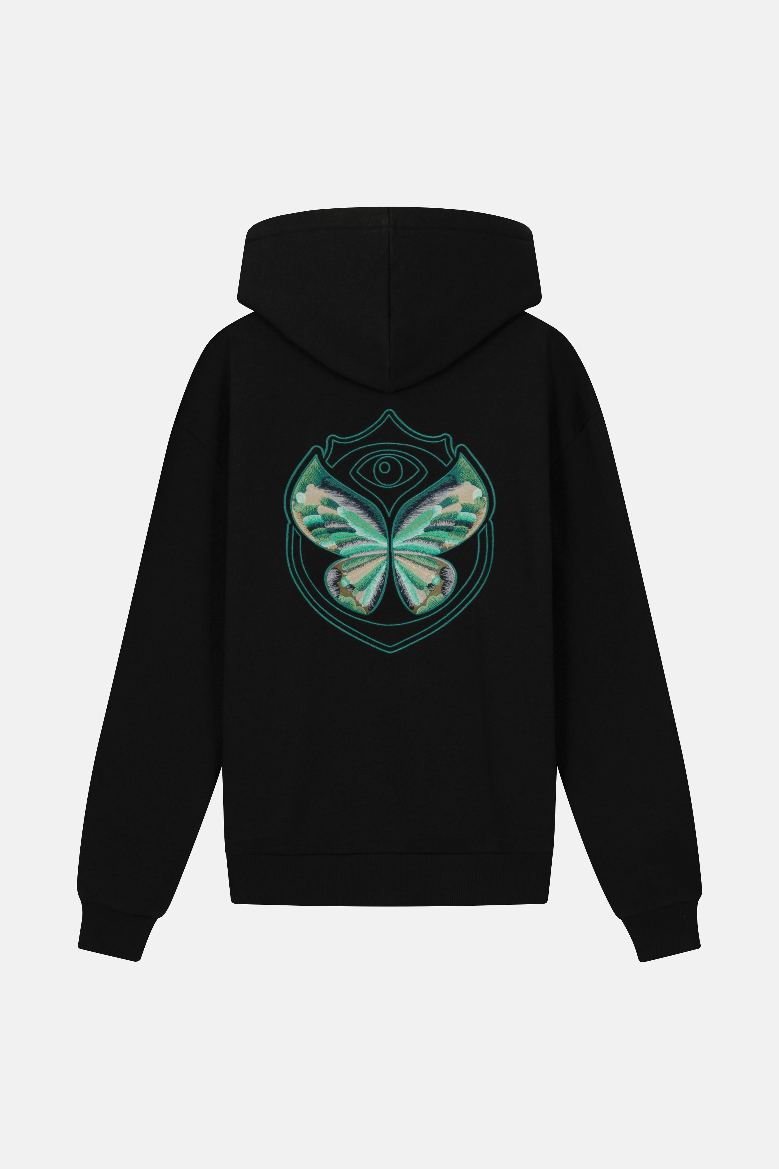 BUTTERFLY ICON HOODIE Temperature Regulating Fibers Colorfast Dye Method