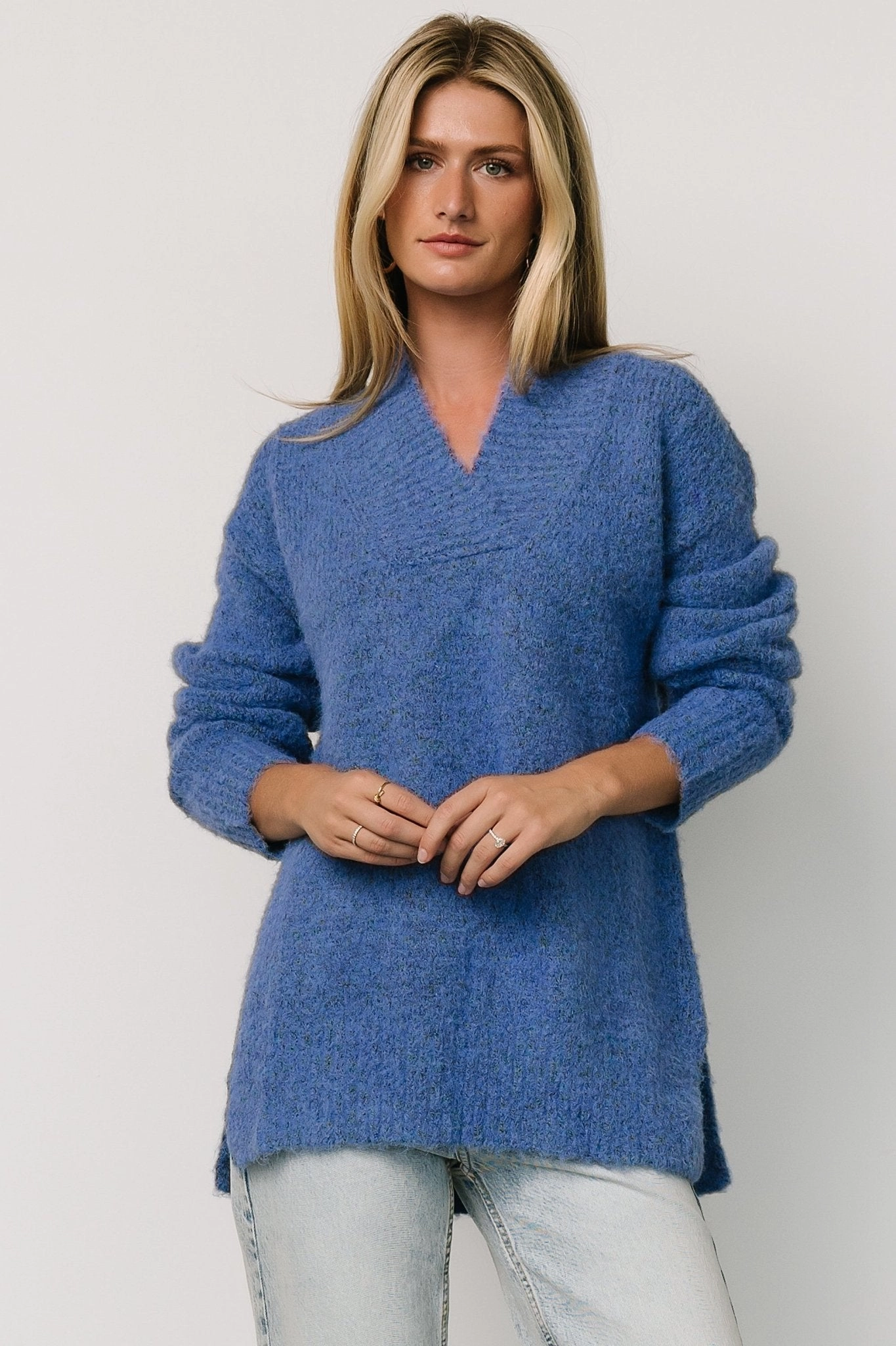 Stylish Everyday Wear Urban Style Calgary Oversized Sweater | Blue