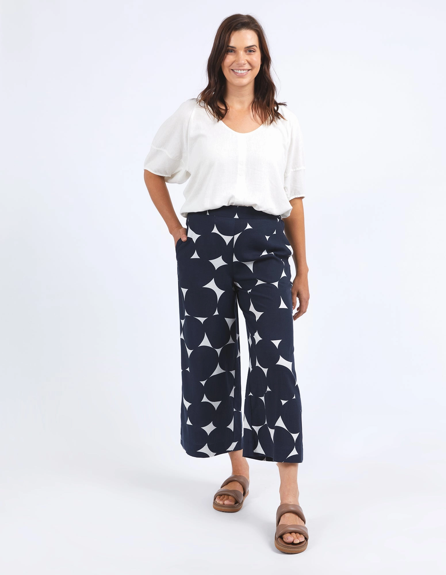 Elm Demi Spot Pant Spot Print Perfect Fit Look Sleek and Slim