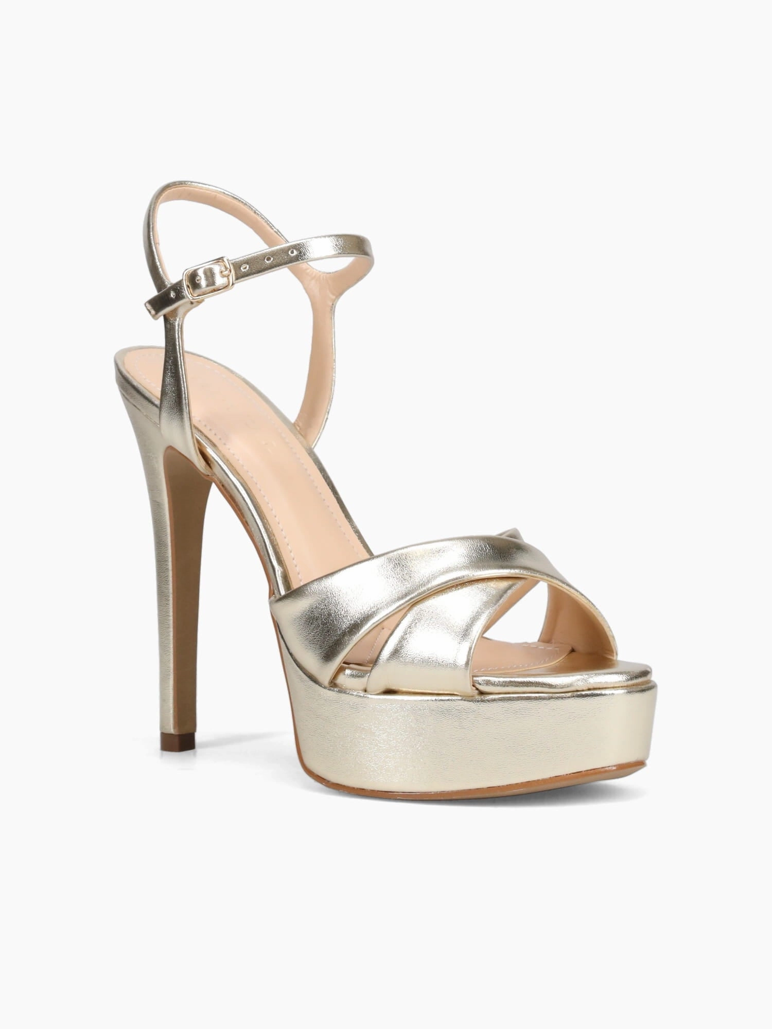 Calypso Ouro Soft Metalizado Elegant Platform Sandals