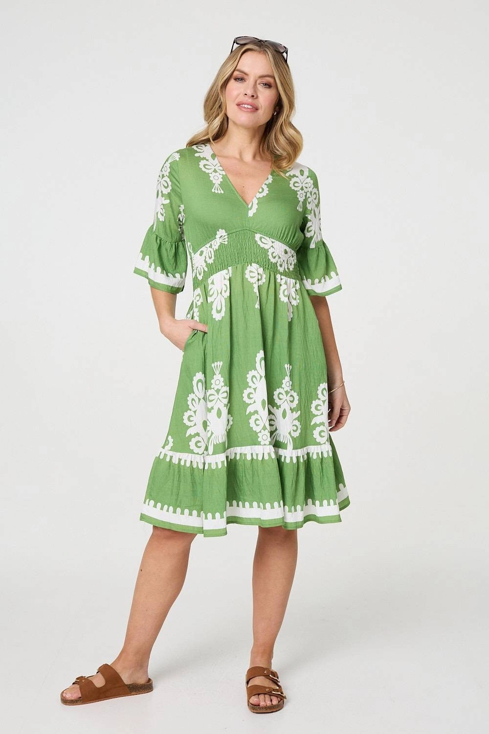 Camina Camina Dress | GREEN | 0026C1 Air Layer summer look