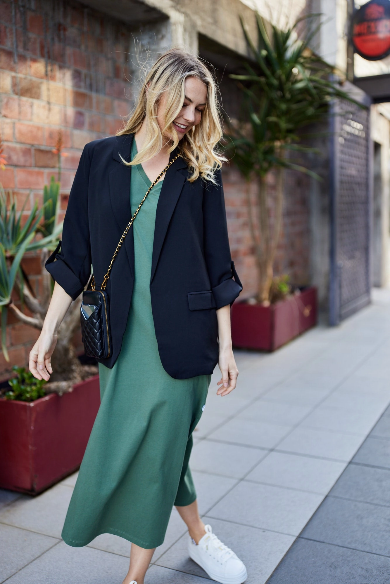 Gloss by Shine On Leone Blazer Black Durable Zipper Clean Outer