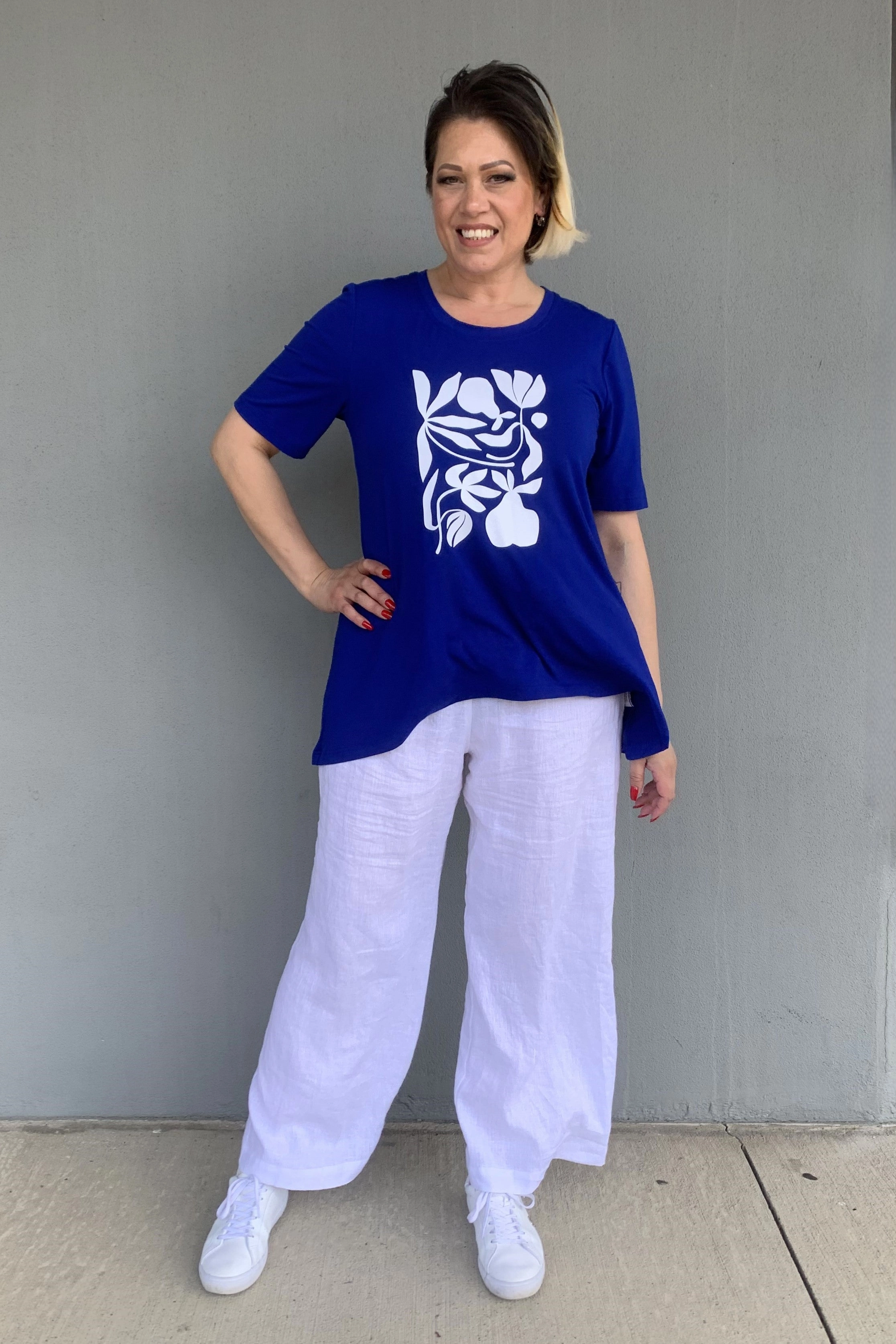 Urban Comfort Cashews - TOP142/F3 Print Flare Tee with Matisse Print