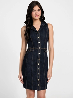 Smart Layer Wear Eco Blue Destiny Denim Dress