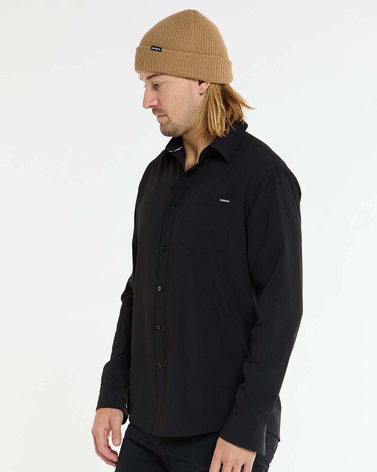 Sustainable Weave Mens Tech Long Sleeve Shirt | Cash