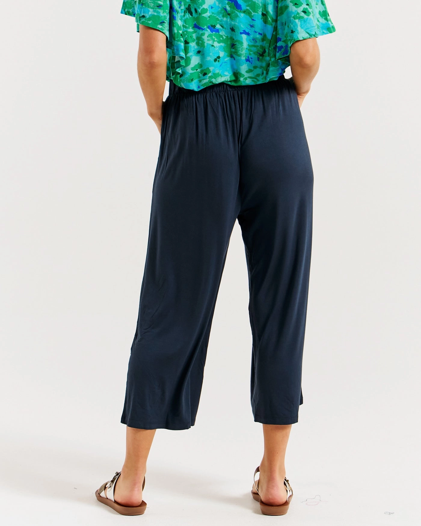 Betty Basics Athena Cropped Pant Petrol Versatile Activewear