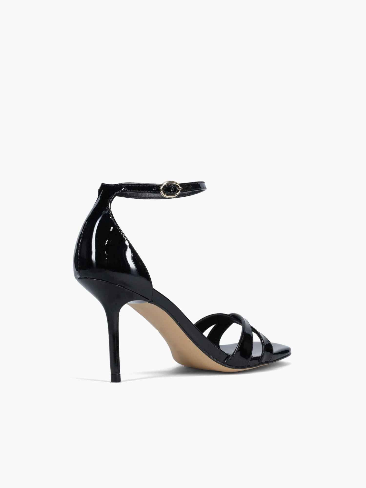 Akemi Black Verniz Dressy Stilettos Classic White Heels