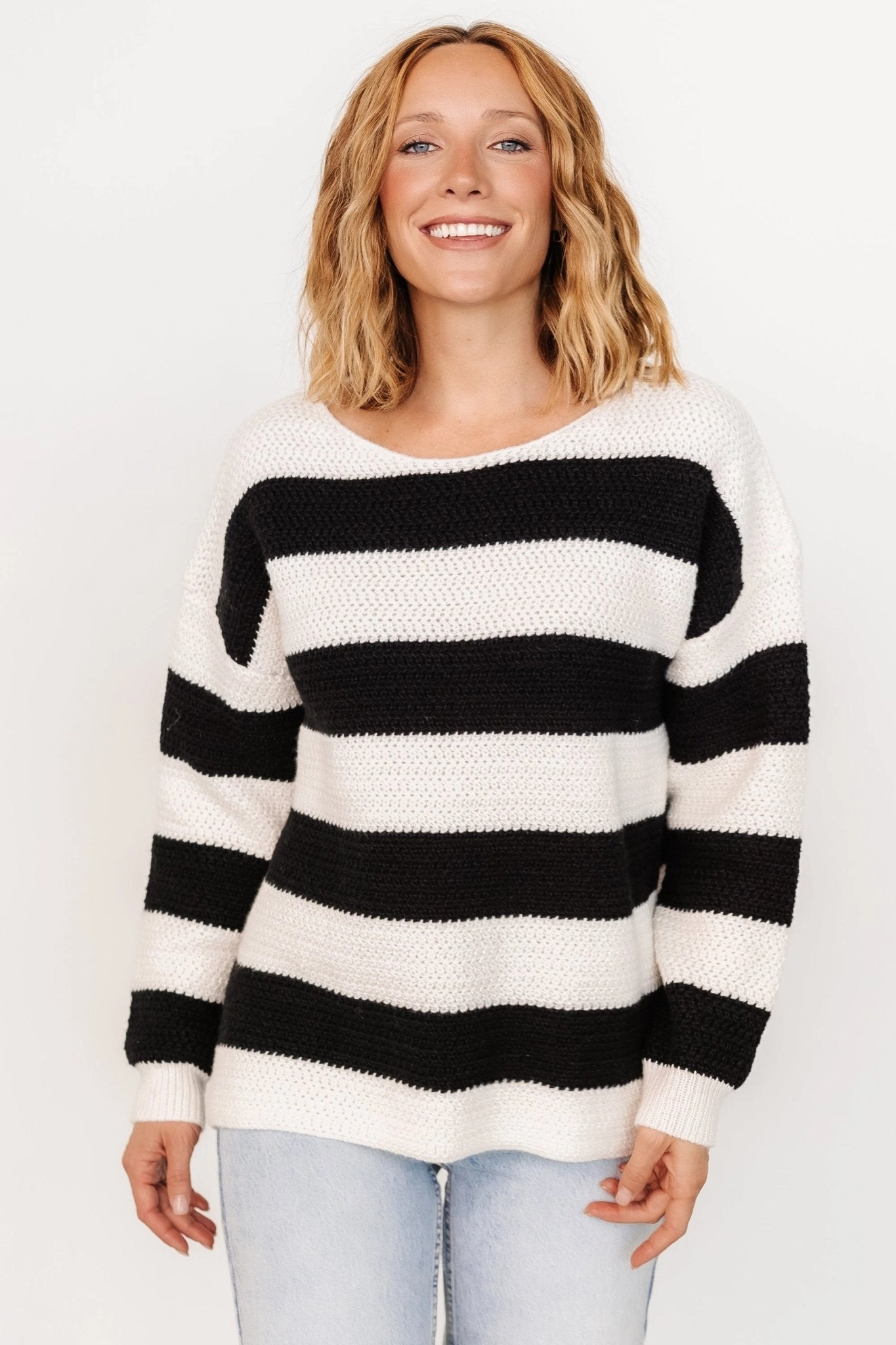 Cervinia Knit Sweater | Cream   Black All-Season Comfort Winter Day Comfort