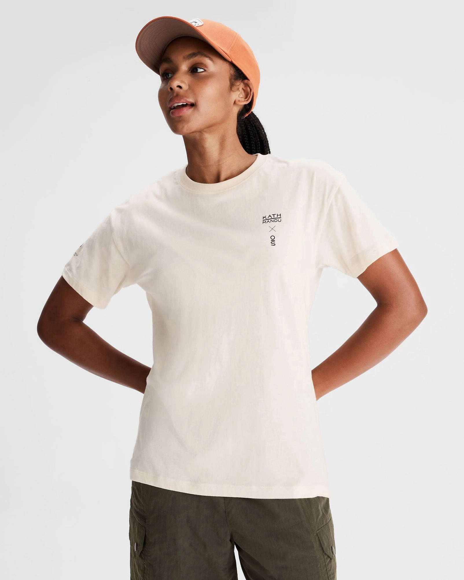 Women's O.Smither Lines Organic Cotton T-shirt - Natural DoubleLayered