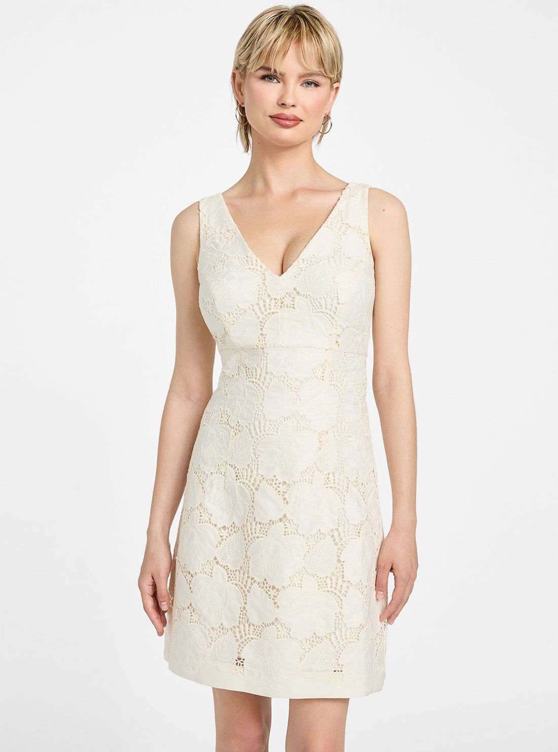 Timeless Vibe White Sleeveless Vega Mini Dress