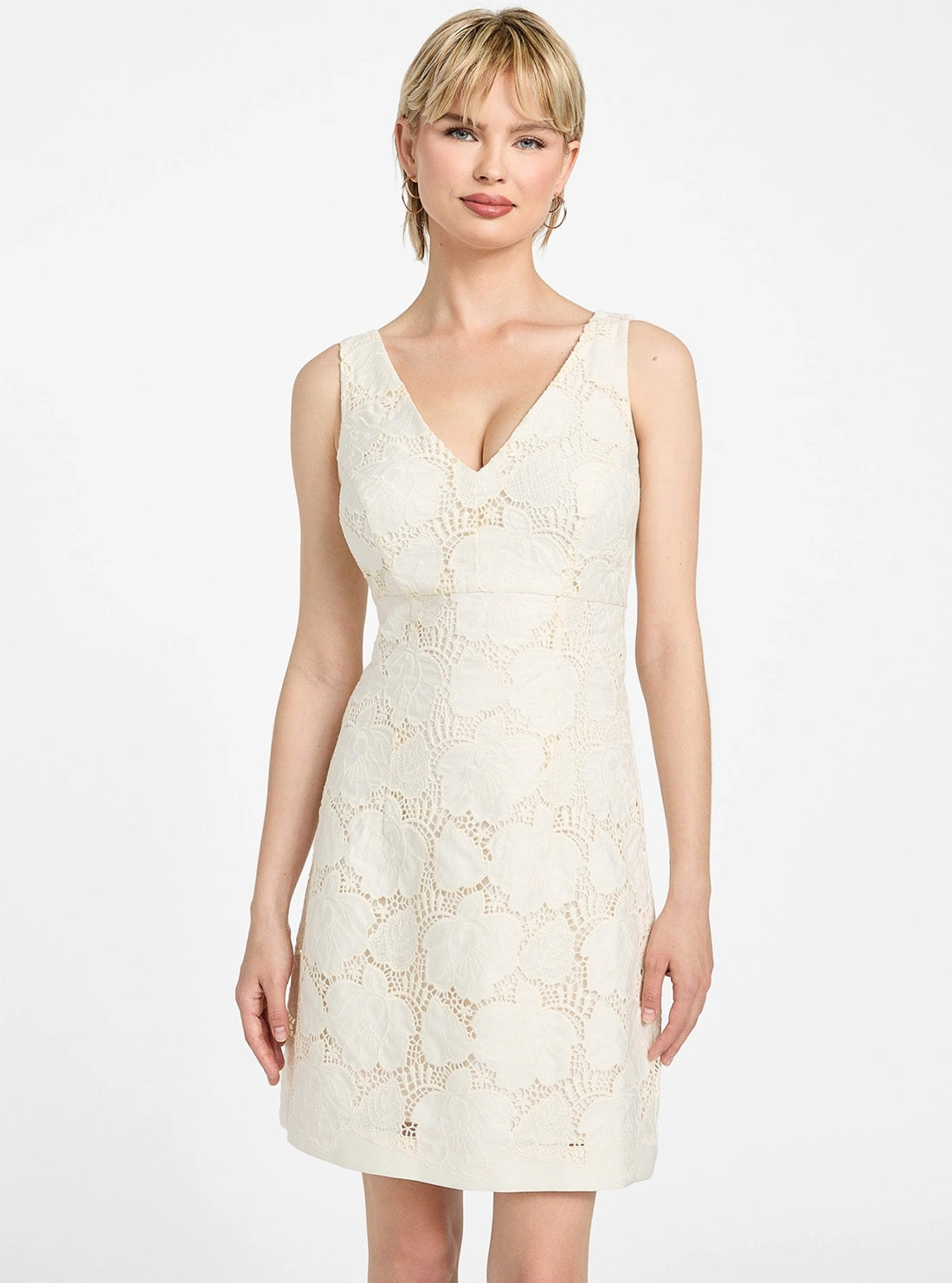 White Sleeveless Vega Mini Dress Easy and Effortless