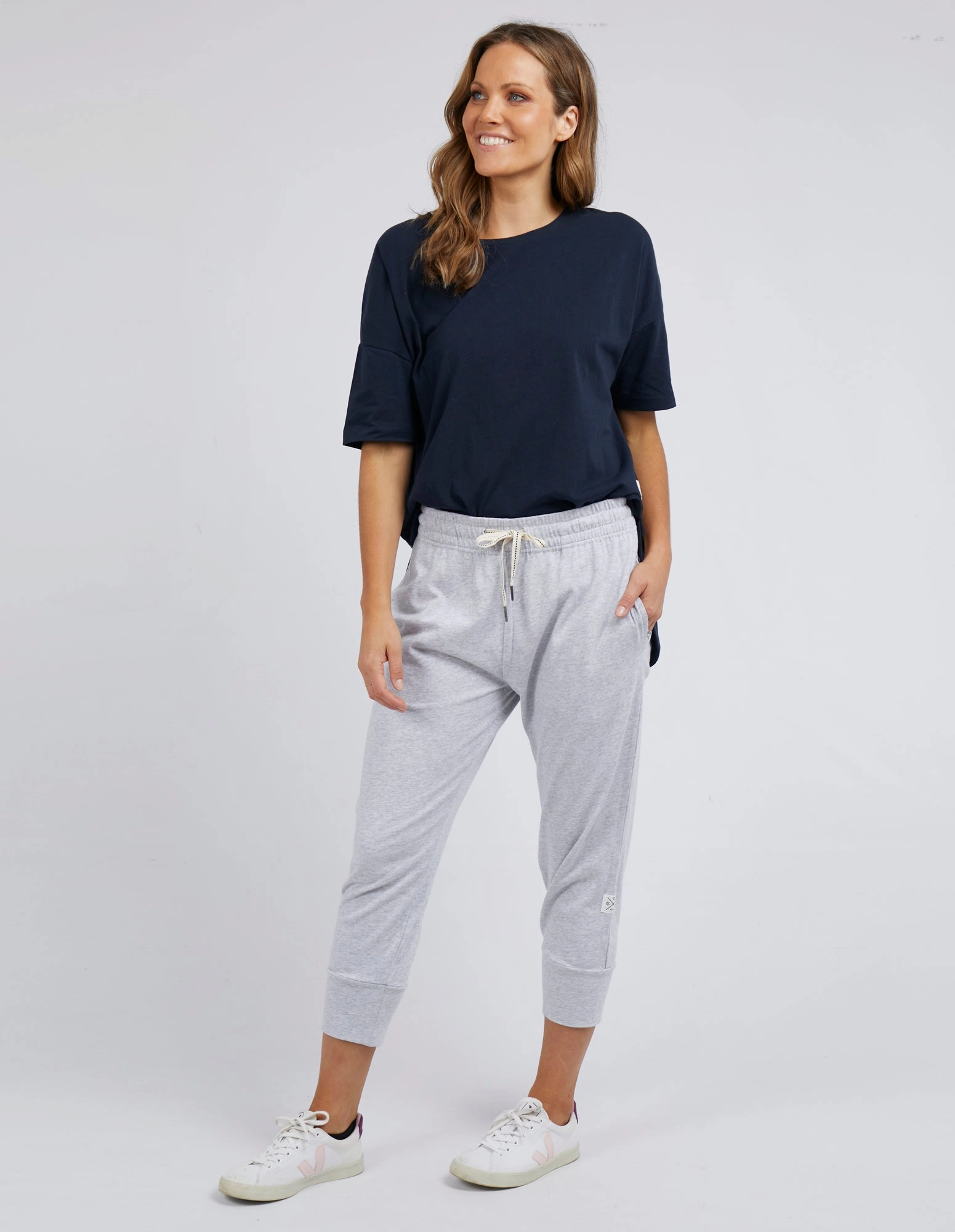 Elm Fundamental Brunch Pant Grey Marle Casual Wearer School Sports Calm Fit