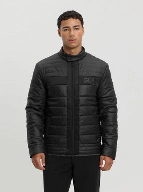Black Logo Padded Jacket Temperature control