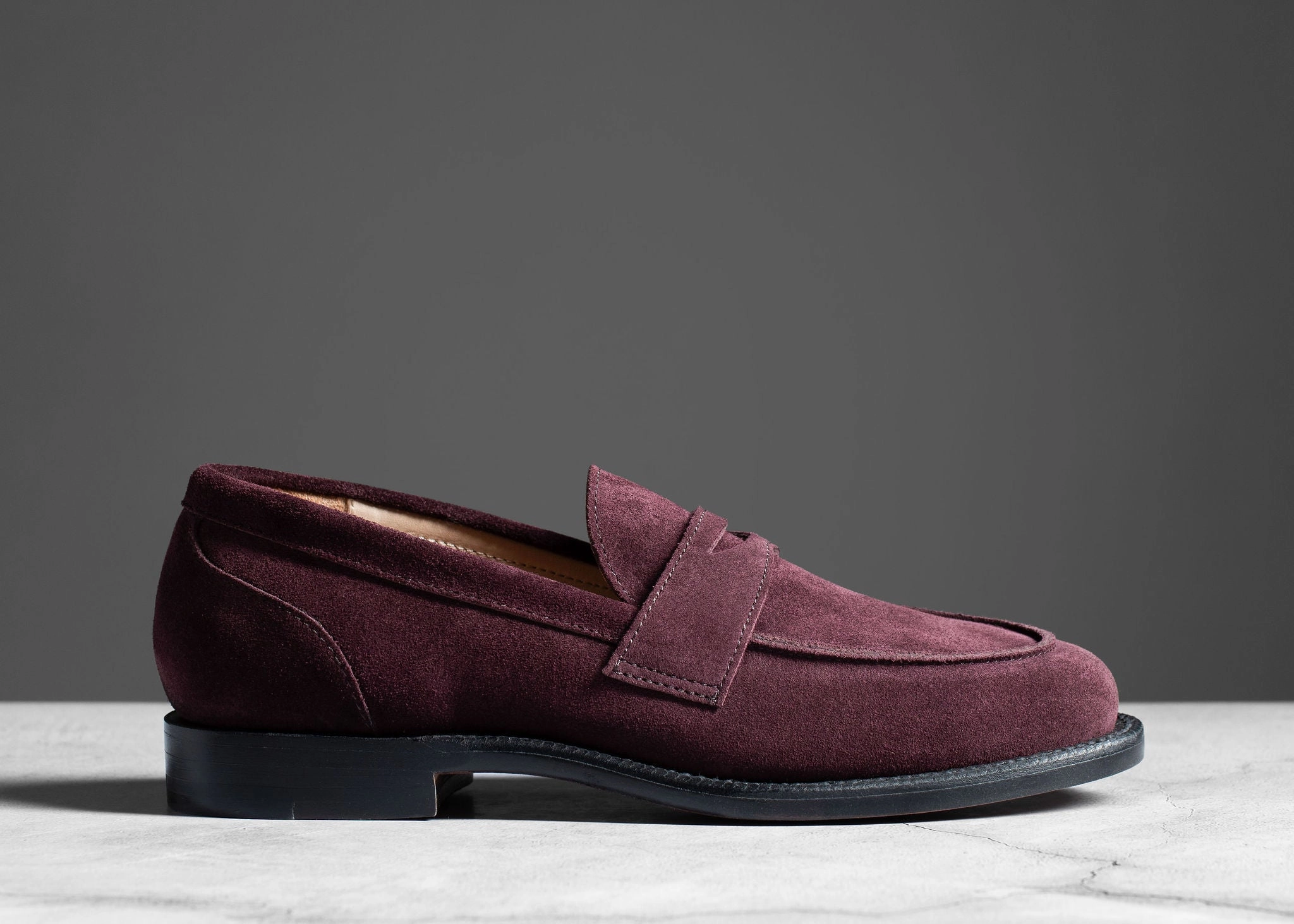 Durable Wear Timeless elegance Clara Penny Loafer Berry Suede