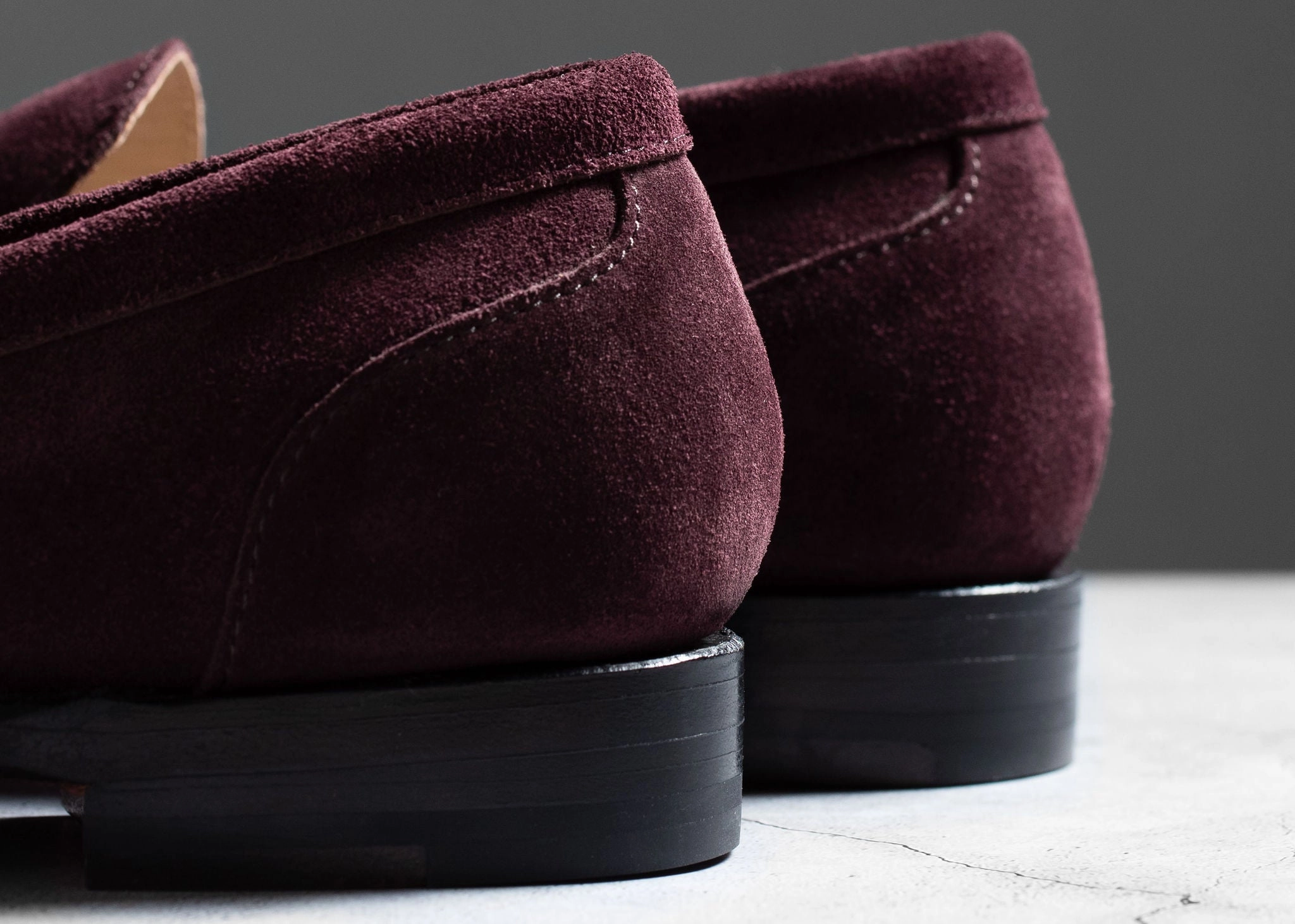 Understated Clara Penny Loafer Berry Suede