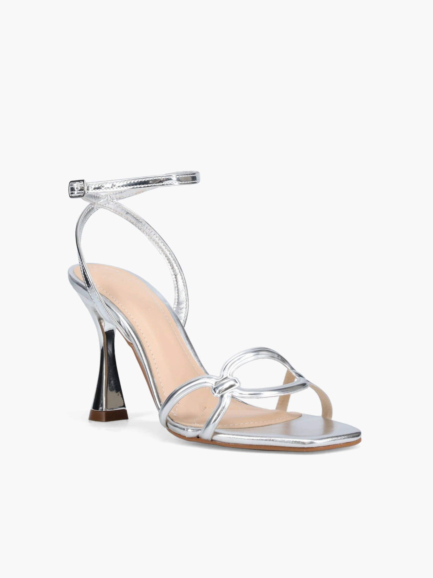 Clarissa Prata Laminado Vegan Wedding Heels Lightweight Upper