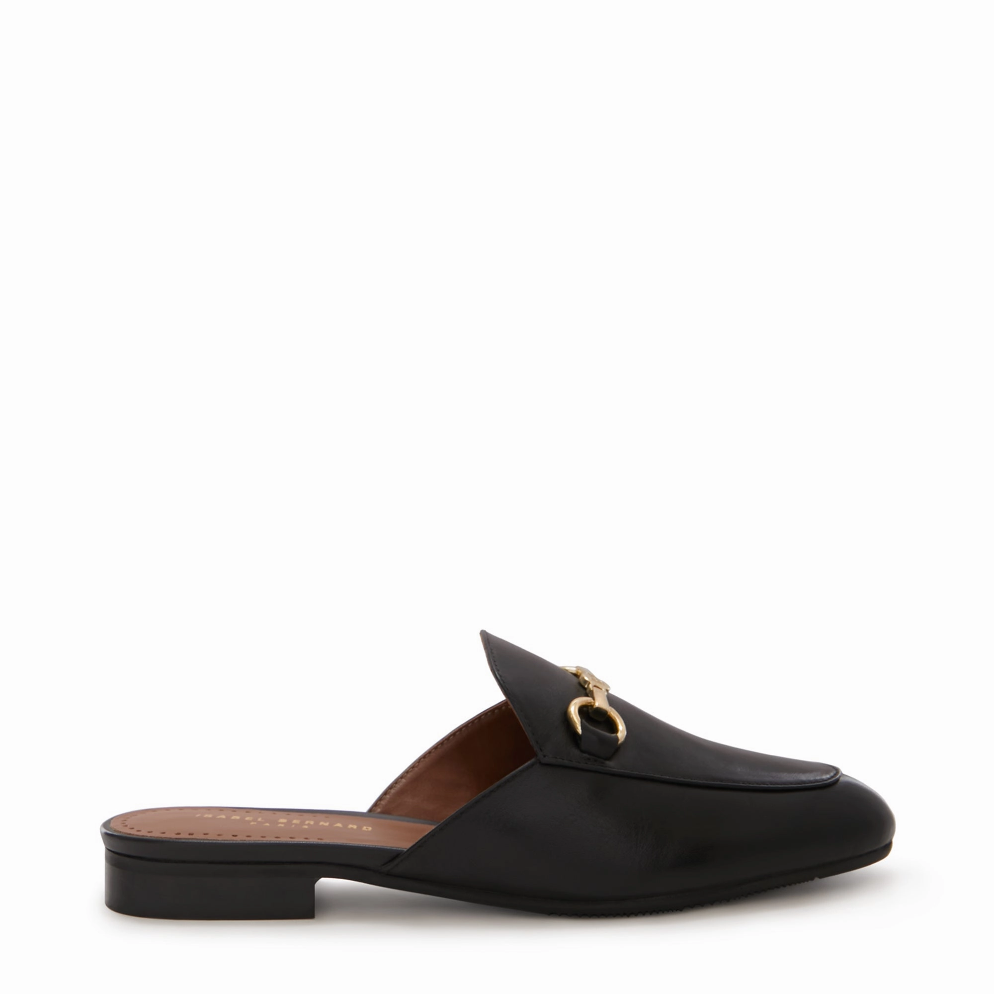 Minimal Color Pad Ease Vend?me Fleur black calfskin leather slipper loafers