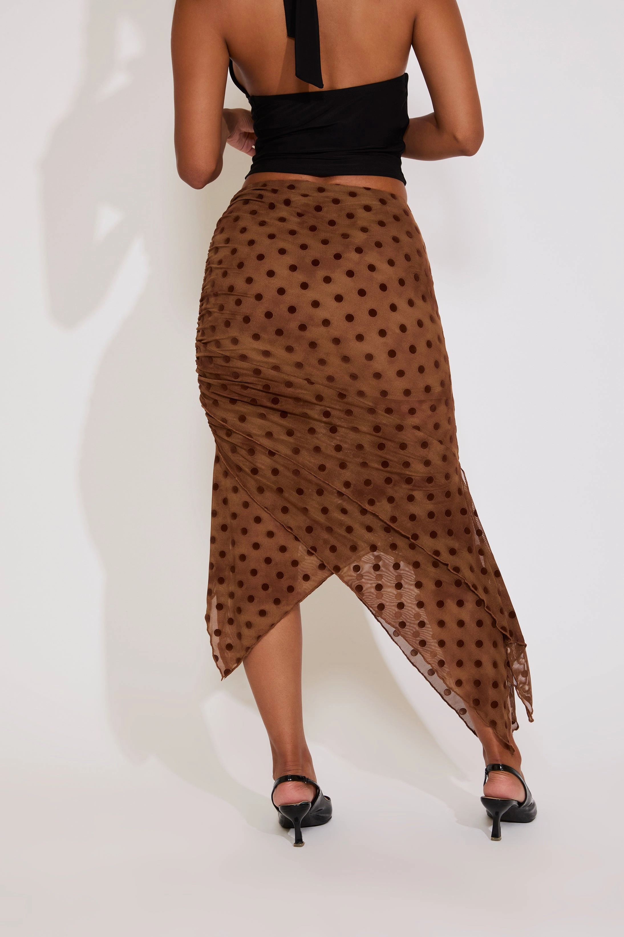 ASYMMETRICAL MERROW HEM MIDI SKIRT Tie Dye Style Subtle Mood