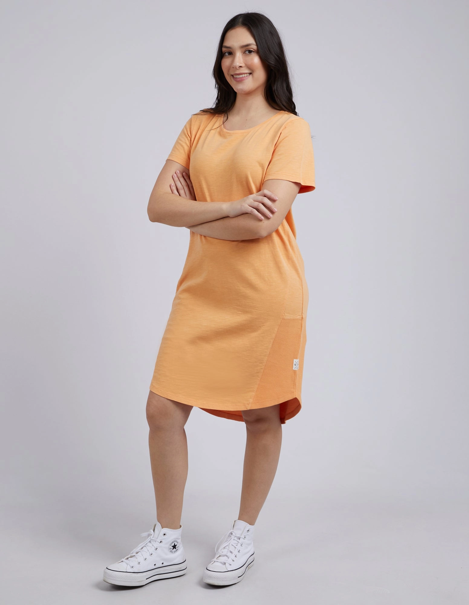 Elm Easy Living Dress Papaya Sharp Edge