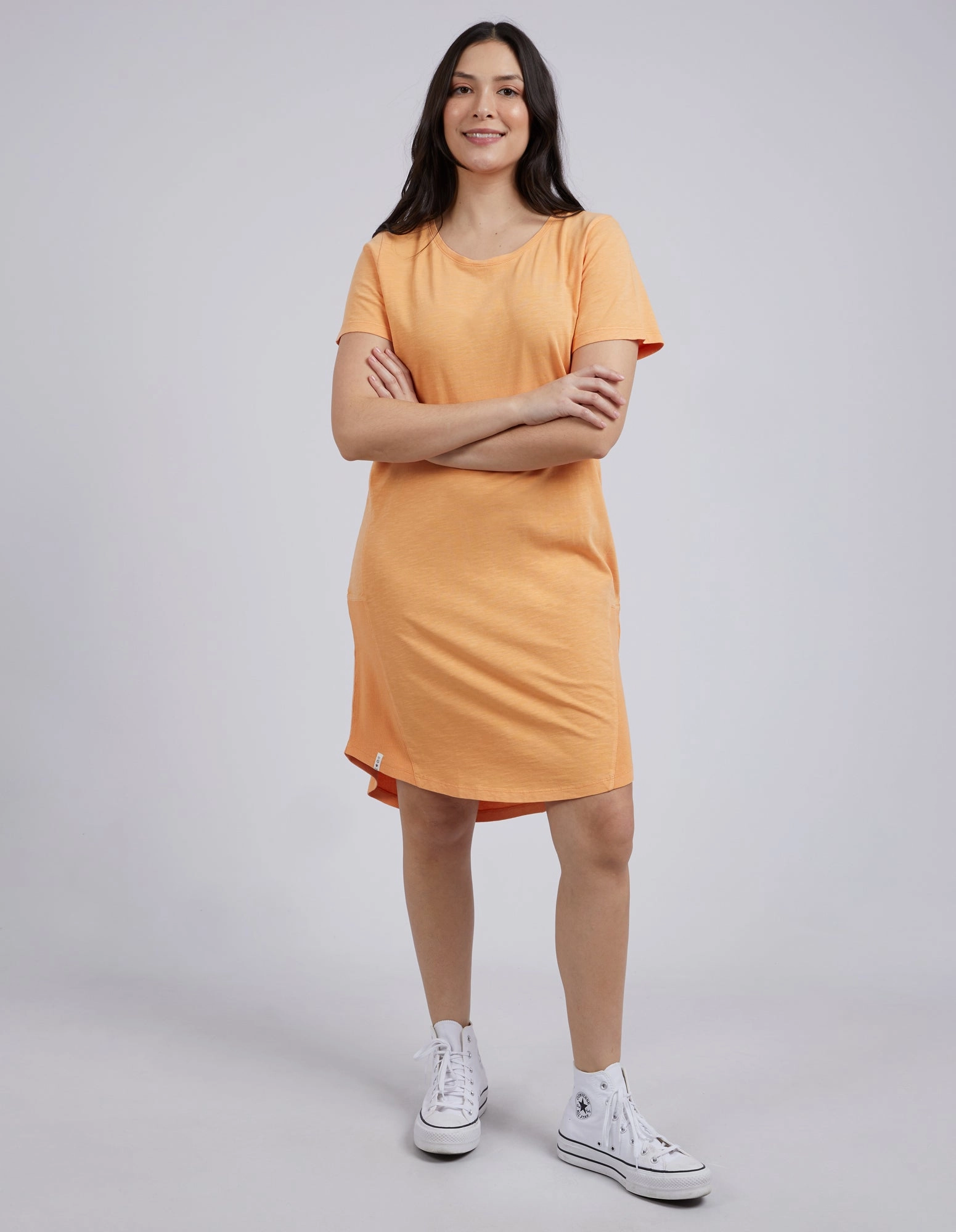 Elm Easy Living Dress Papaya Timeless Wear Wardrobe-Staple