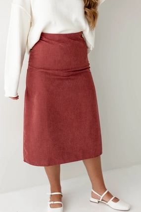 Stylish Finish 'Jerusha' Square Print Midi Slip Skirt