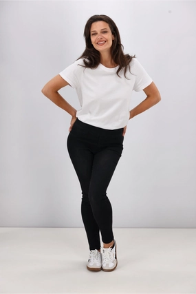 Training Ready Studio Practice Eco Friendly Wakee Denim Moxy Pull On Jean Black