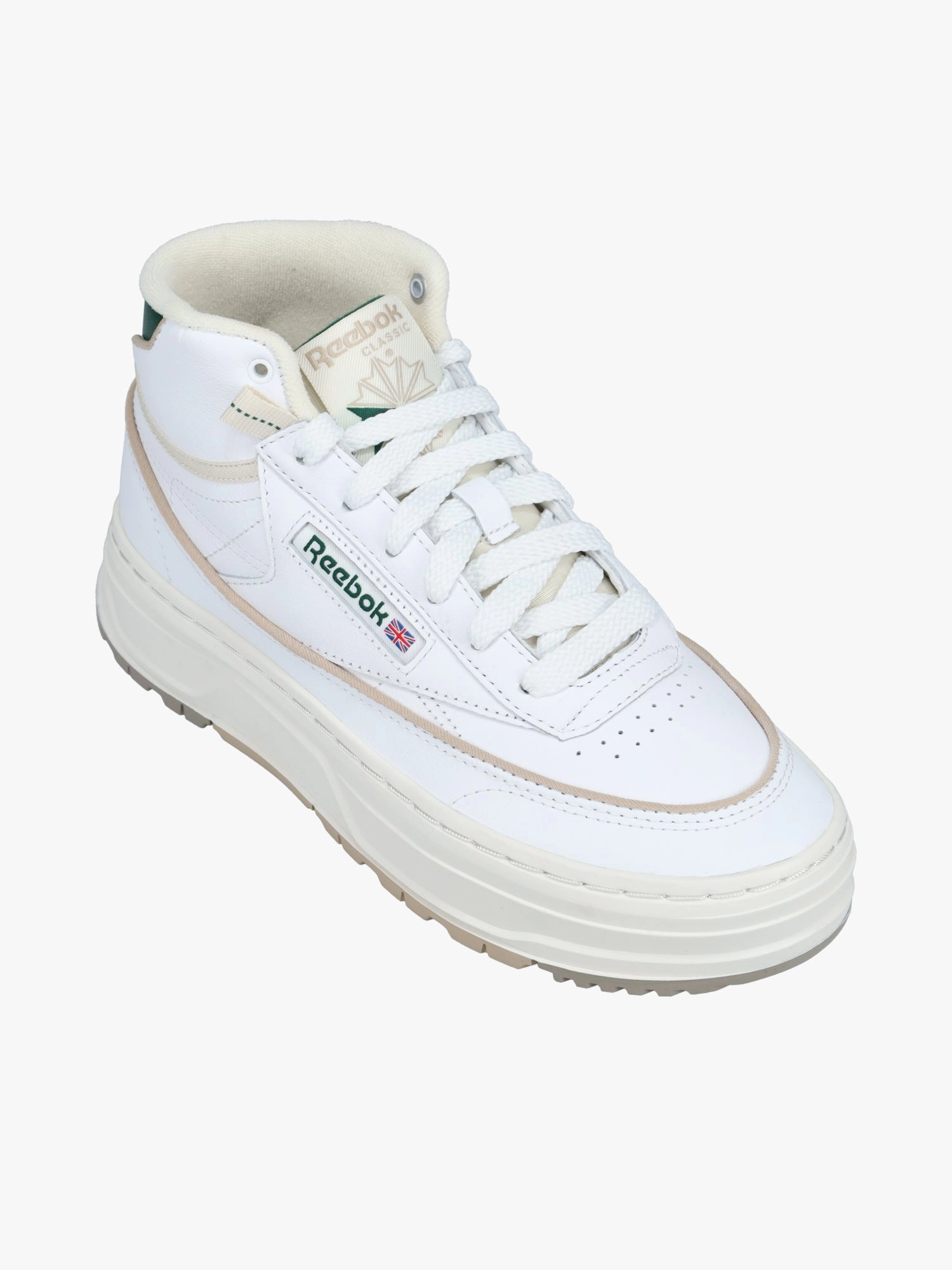 Club C Geo Mid White Non Marking Sole Fitness Footwear