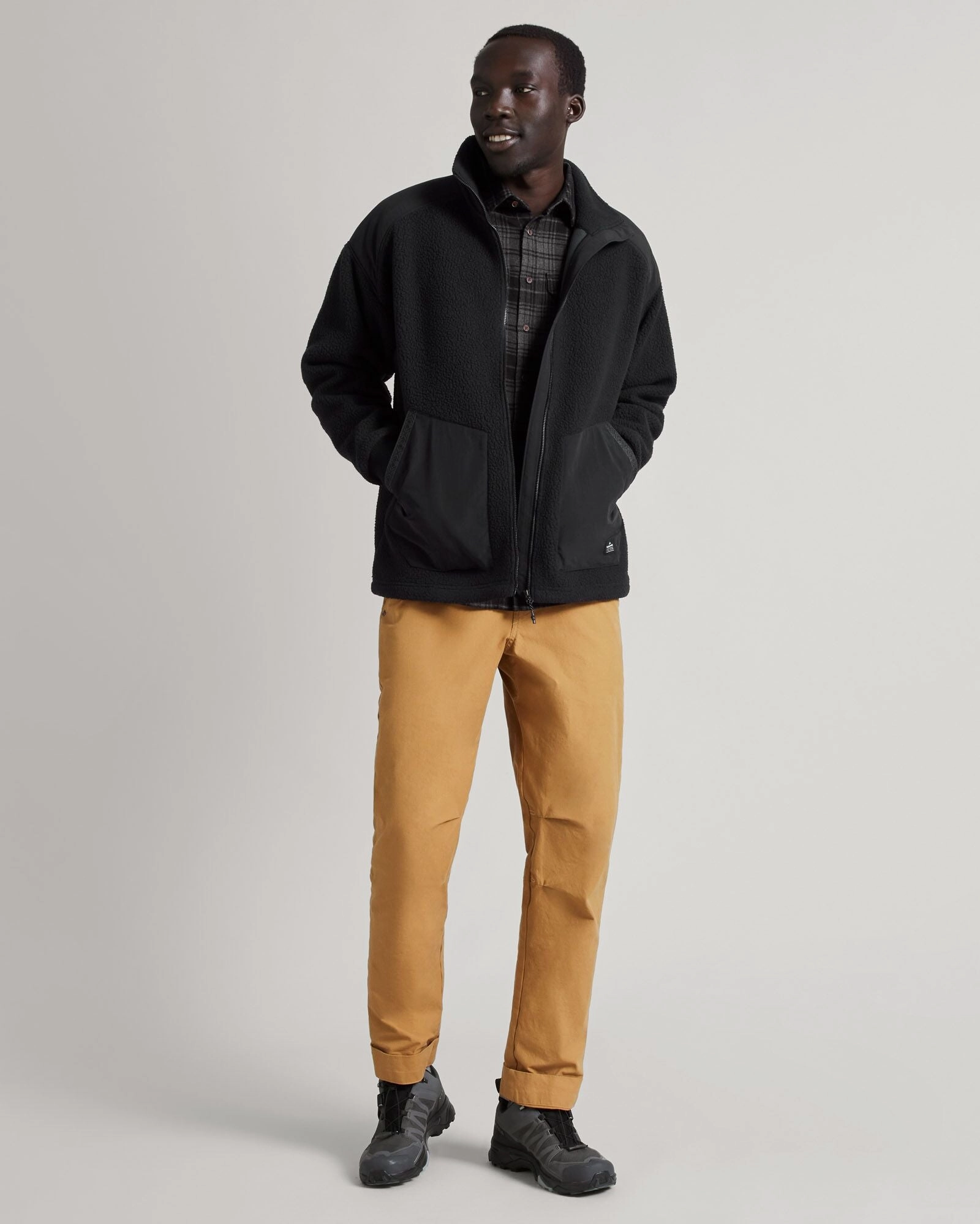 Moisture Wicking Layer Co-Z High Pile Men's Jacket - Black