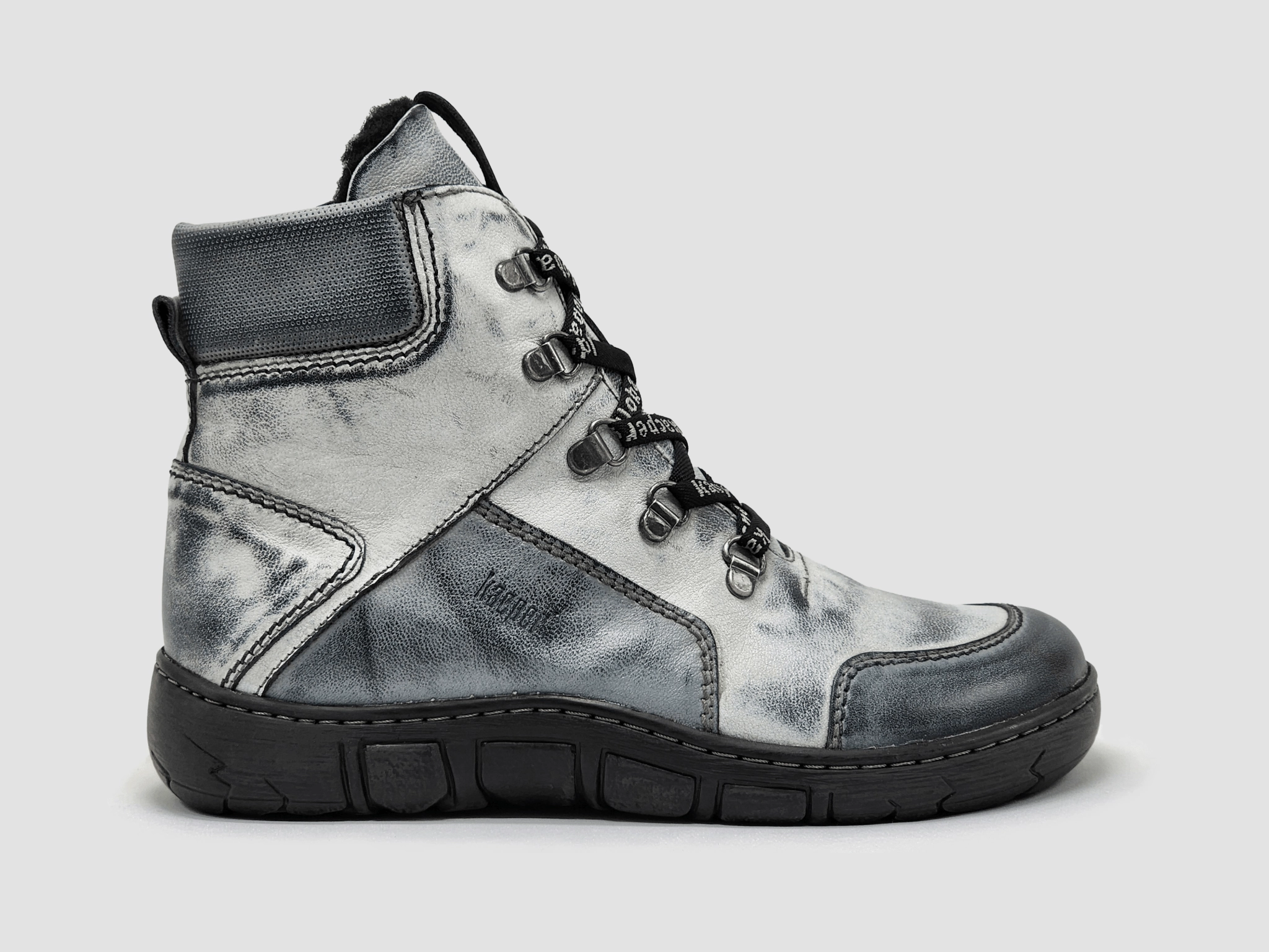 Flexible TPU Shank All Weather Urban Commute Women's Original Insulated Zip-Up Leather Boots - Grey