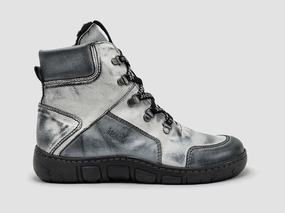 Flexible TPU Shank All Weather Urban Commute Women's Original Insulated Zip-Up Leather Boots - Grey