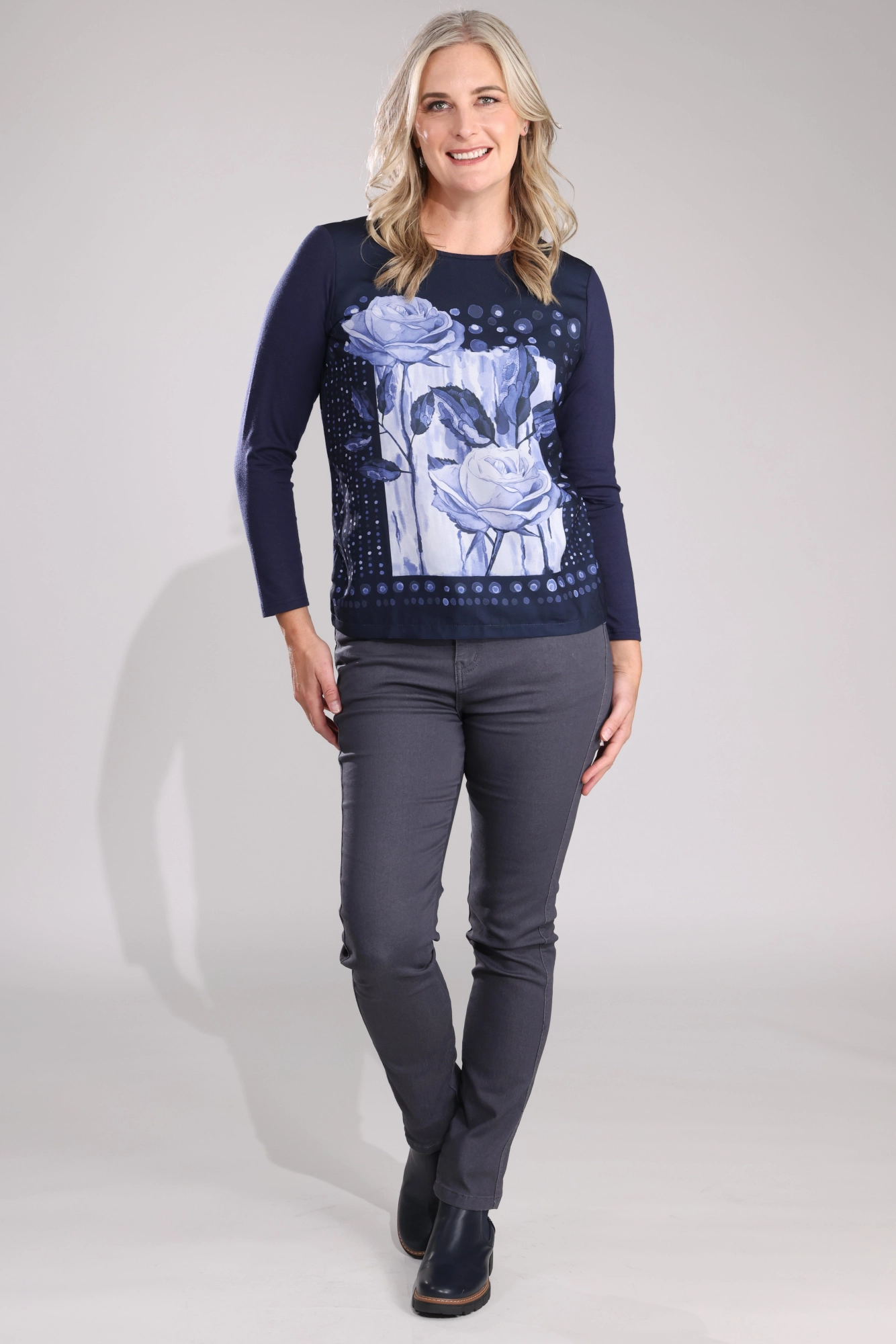 Coloured Denim Regular Jeans | CHARCOAL | 6908B1 Chill Vibes